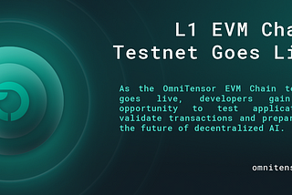 EVM Chain Testnet is Live