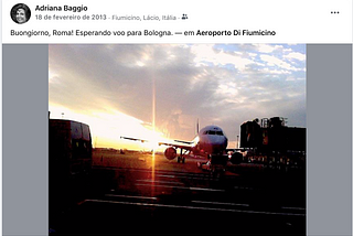 Foi por medo de avião?