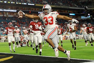 Which college football programs were most-watched from 2021–25?