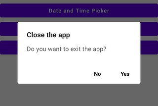 Exit alert in the compose app