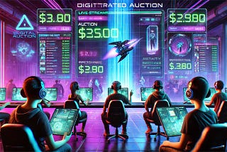 Live-Streamed Digital Goods Auction for Gamers