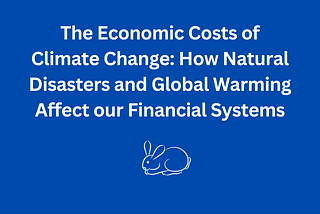 The Economic Costs of Climate Change: How Natural Disasters and Global Warming Affect our Financial…