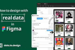 Screenshot of importing data into Figma designs with the data.to.design plugin