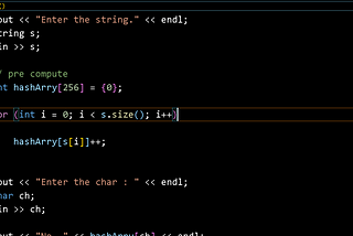 Problem: Character Frequency Count Using Hashing