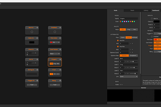 A Resolume Wire dummy effect patch with an assortment of Input nodes.