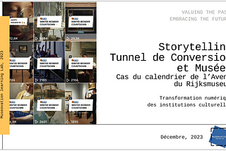 Storytelling, Tunnel de conversion et Musées