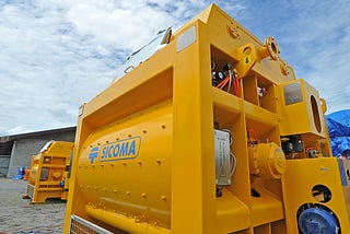 SICOMA Mixers Indonesia Products; SICOMA Twin Shaft Concrete Mixer (Motor Top)