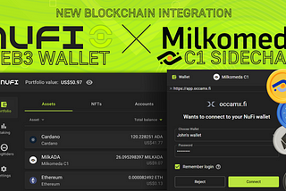 NuFi wallet now supports Milkomeda C1: Meet the sidechain bringing Ethereum Dapps to Cardano