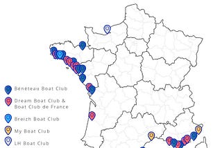 Les boat-clubs en France (Fin 2018)