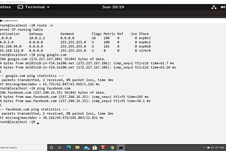 Creating  a Setup so that we can ping google but not able to ping Facebook from same system