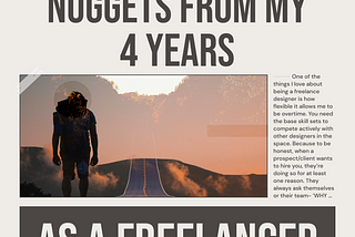 Nuggets From My 4 Years As A Freelancer