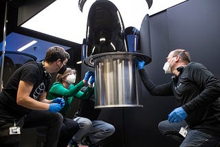 IBM engineers in Germany working on the IBM Quantum System One in Ehningen, Germany, for Fraunhofer-Gesellschaft.