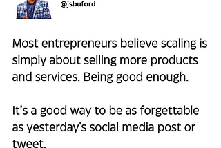 Entrepreneurship is About More Than Simply Selling Products/Services