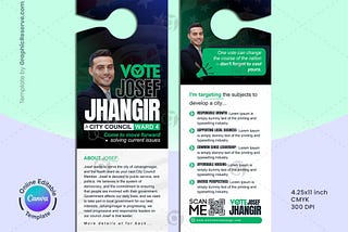 Election Vote Door Hanger Canva Template