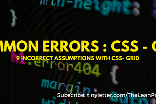 9 Biggest Mistakes with CSS-Grid