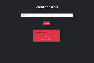 Creating Weather App using Javascript and API
