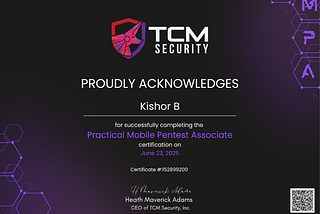 TCM- Practical Mobile Pentest Associate (PMPA) Exam Review