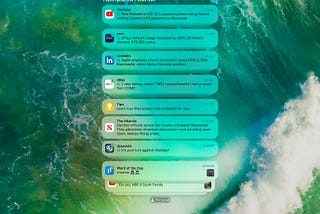 Showing stacked and summarized Notifications on my iPad screen