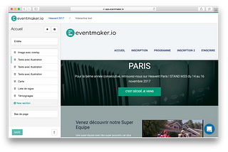 NEW in Eventmaker.io : Event Websites