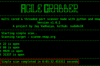 Faster your NMAP scan with “Agile Grabber”