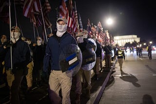 A group of White Nationalists from Patriot Front Marched in Washington