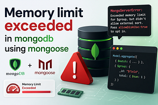 Memory limit exceeded in mongodb using mongoose