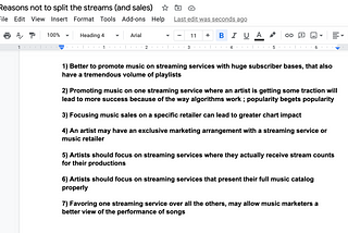 Don’t Split The Streams — Update + Please Follow musicdatapro my NEW Medium