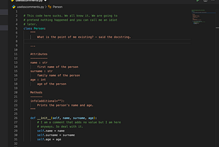 Every time you comment code — you’ve already failed.