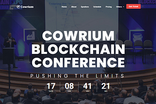 The First Cowrium Blockchain Conference Finally here…