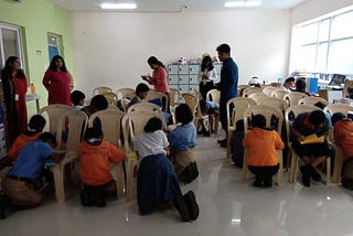 Design Thinking workshop for Grade 4 students at Oakridge International School, Hyderabad.
