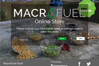 Launching the MacroFuel Food Online Store