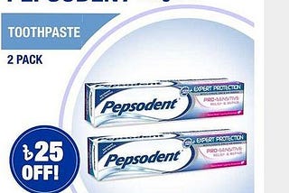 Pepsodent Toothpaste Pro-Sensitive 140gX2 Multipack in Bangladesh