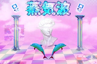 Illustration of Vaporwave aesthetic, I got it from https://www.loudandquiet.com/short/all-that-is-solid-melts-into-air-10-years-of-vaporwave/