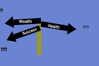 Directions for success: wealth and health.