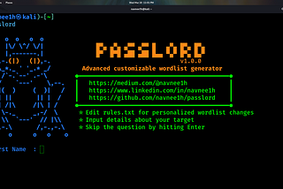 Passlord: Your Ultimate Weapon for Creating Tailored Wordlists