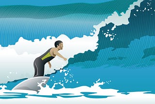Startups are like surfing.