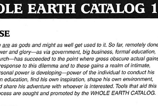 Whole Earth Catalog вдохновил создание Гугл и блогосферы, сформировал практику сегодняшнего бизнеса