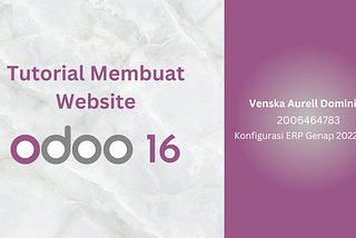 Tutorial Membuat Website pada Odoo 16