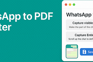 How to export and save WhatsApp conversation to PDF (free)