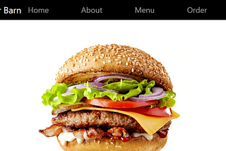 The Burger Barn-My Latest Landing Page Design