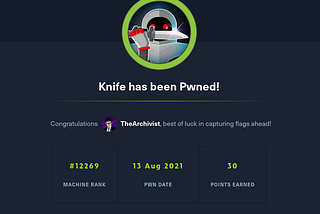 Knife — HackTheBox Write-up (L-E)