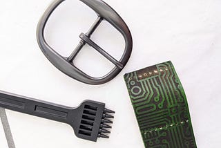 Experimental Laser Engraved Circuit Board Leather Belt