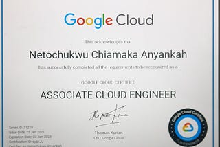My Google Associate Cloud Engineer Certification Journey ….