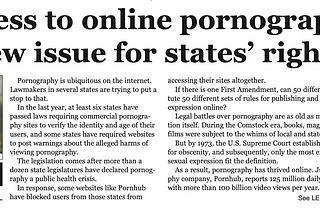 Access to online pornography a new states’ rights issue