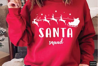 Santa Squad Svg, Christmas Shirt Design, Santa Crew Svg, Christmas Cut File, Family Christmas Svg, Ho Ho Ho svg , Svg Files For Cricut, Png