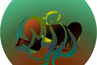Stylized illustration of a woman bowed down to the ground.