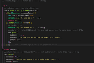 Protecting Node JS API using Firebase Tokens.