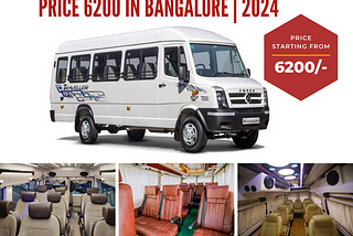 The Best Tempo Traveller Rental Price 6200 in Bangalore | 2024