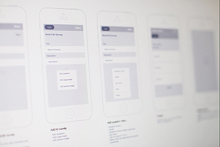 3 mobile wireframes