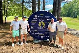 Zack Schuch and team at Tee Off Against Pediatric Brain Cancer Tournament.